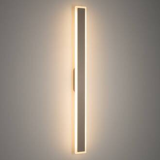 LED wandlamp Isla, zand, aluminium, hoogte 100 cm, IP54 zand, wit