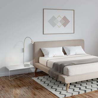 LED wandlamp Justi, nikkelkleurig, hoogte 52 cm, metaal kleur mat nikkel