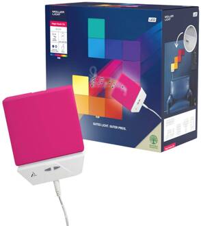 LED wandlamp LED Magic paneel RGBW, vierkant, set van 12 wit