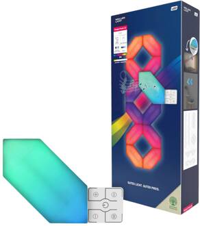 LED wandlamp LED Magic paneel RGBW, zeshoekig, set van 12 wit