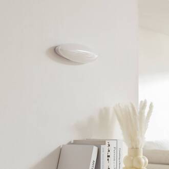 LED wandlamp Leihlo, wit, kunststof, 8 cm hoog