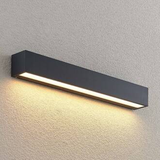 LED wandlamp Lengo, 50cm, antraciet, down, 3.000K antraciet, transparant