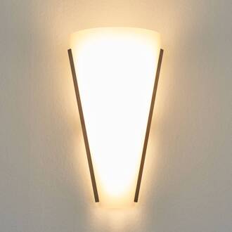 LED wandlamp Luk gesatineerd wit, gesatineerd nikkel
