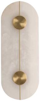 LED wandlamp Lusso, hoogte 43,5 cm wit gemarmerd