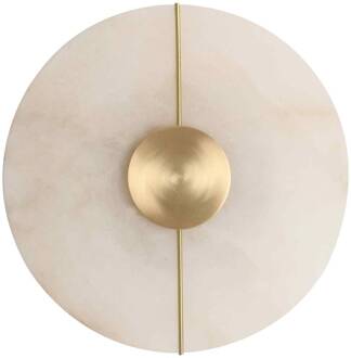 LED wandlamp Lusso, Ø 20 cm wit gemarmerd