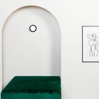 LED wandlamp May IP44, zwart zwart, wit