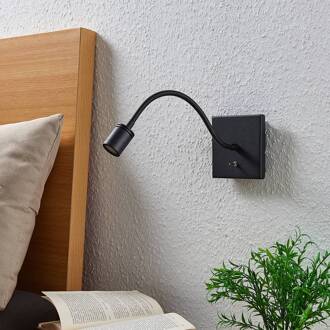 LED wandlamp Mayar, 2st, zwart, leeslamp, 11 cm