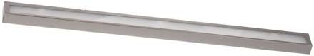 LED wandlamp Mera, breedte 120 cm, aluminium, 3.000K aluminium, Frost wit