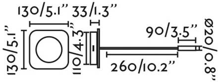 LED wandlamp Mood, zwart, hout, metaal, projectie 33 cm