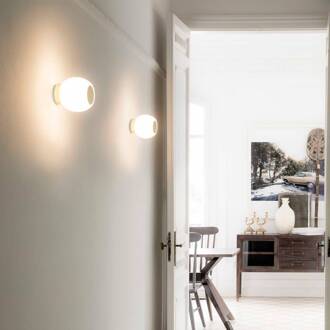 LED wandlamp Moy in goud met glazen kap goud, wit