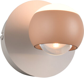 LED Wandlamp - Musterring Cannon - 1 Lichtpunt van 5 Watt - Dimbaar - Aanpasbare Lichtkleur - Geheugenfunctie - Up-and-down Verlichting - Nachtlamp - Oranje - Metaal Zeer Warm Wit;Warm wit;Natuurlijk wit