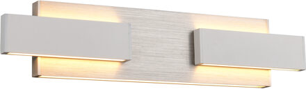 LED Wandlamp - Musterring Rivera - 1 Lichtpunt van 25 Watt - Dimbaar - Aanpasbare Lichtkleur - Geheugenfunctie - Nachtlamp - Up-and-down Verlichting - Afstandsbediening - Mat Nikkel - Metaal Zeer Warm Wit;Helder/Koud wit;Warm wit;Natuurlijk wit