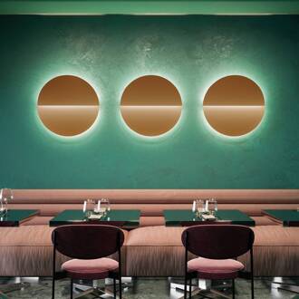 LED wandlamp Ø 75cm mat goud