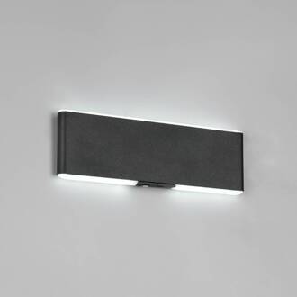 LED wandlamp op accu Conchita, breedte 22 cm, zwart, metaal zwart mat