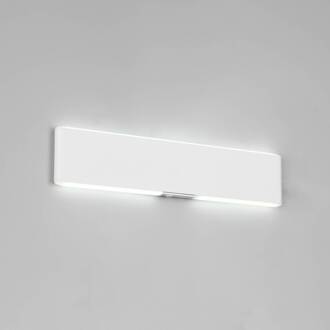 LED wandlamp op accu Conchita, breedte 32 cm, wit, metaal, CCT wit mat