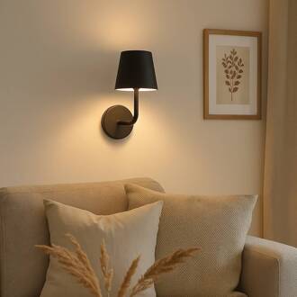 LED wandlamp op accu Magnetic, zwart, CCT, IP54, dimbaar zandzwart