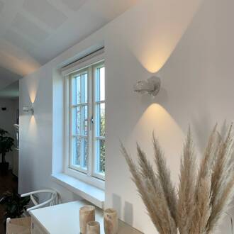 LED wandlamp Optic, wit, aluminium, Ø 12 cm wit glanzend