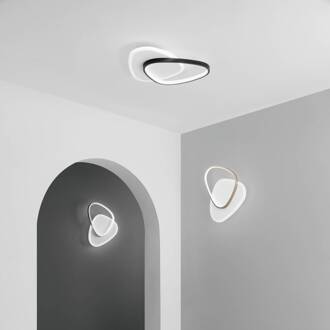 LED wandlamp Ovest, zwart, lengte 45 cm, aluminium, CCT zwart, wit