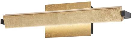 LED wandlamp Pare, goudkleurig, breedte 40 cm, metaal, CCT bladgoud kleuren