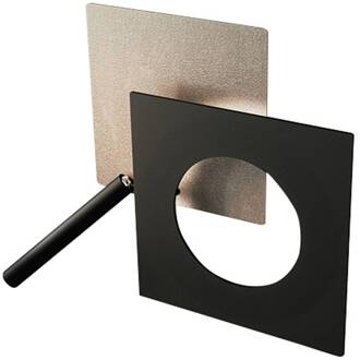 LED wandlamp Petra 21.L, ecrù, zwart