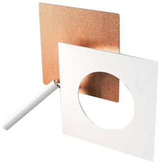 LED wandlamp Petra 21.L, koper, wit