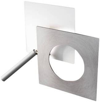 LED wandlamp Petra 21.L, wit, aluminium wit, aluminium satijnafwerking