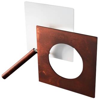 LED wandlamp Petra 21.L, wit, roest