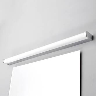 LED wandlamp Philippa, afgerond, 88cm, chroom, IP44 chroom, wit