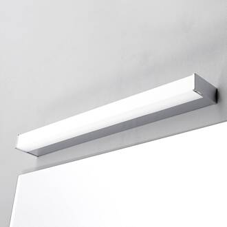 LED wandlamp Philippa, hoekig, 59 cm, chroom, IP44 chroom, wit