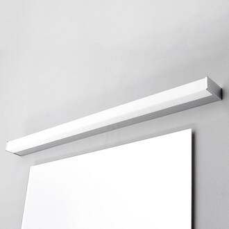 LED wandlamp Philippa, hoekig, 89 cm, chroom, IP44 chroom, wit