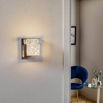 LED wandlamp Piros van glas helder, chroom