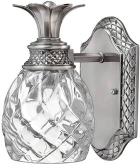 LED wandlamp Plantation, nikkel antiek gepolijst antiek nikkel, helder