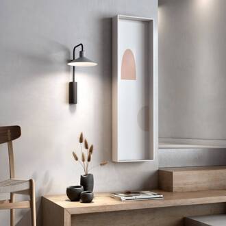 LED wandlamp Platet A/02 zwart/grijs ebbenhout-zwart, lichtgrijs