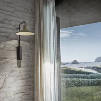 LED wandlamp Platet A/02, zwart/olijfgrijs ebbenhout-zwart, olijfgrijs