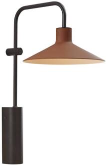 LED wandlamp Platet A/02, zwart/terracotta ebbenhout-zwart, terracotta