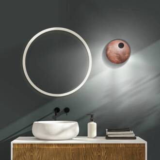 LED wandlamp Pois, koper, Ø 25 cm, dimbaar koper, zwart