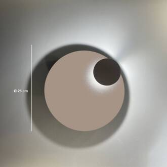 LED wandlamp Pois, sahara, Ø 25 cm, dimbaar sahara, zwart