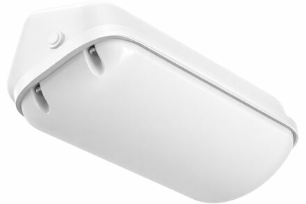 LED Wandlamp - Pragmi Wandi - Noodverlichting - 12 Watt - Aanpasbare Kleur - IP65 - Noodmodule - Daglichtsensor - Wit - Kunststof Warm wit;Natuurlijk wit