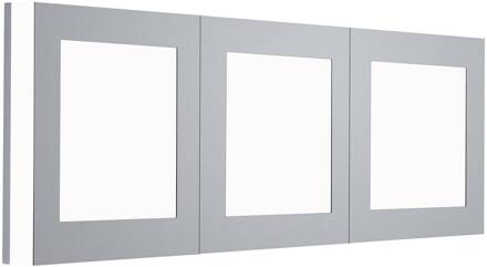 LED wandlamp Quadro, 65x22 cm zilver, wit