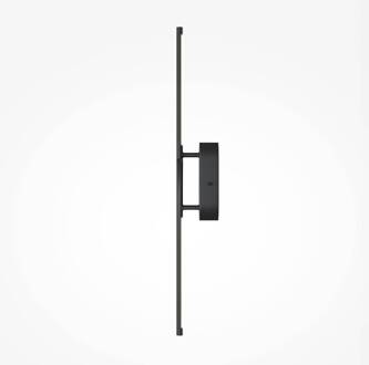 LED wandlamp RENAISSANCE, zwart/zwart, hoogte 63 cm, 2-vleugelig.