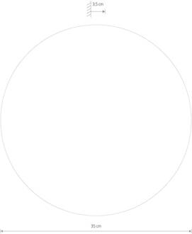 LED wandlamp Ring L, Ø 35 cm, multiplex, goudkleurig