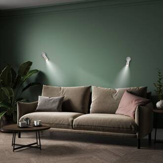 LED wandlamp Roll 4, wit, draaibaar