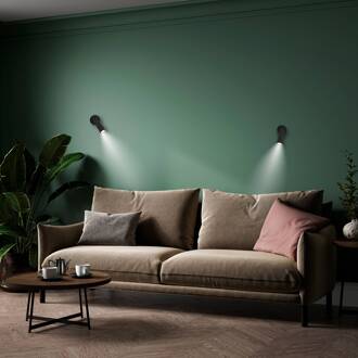 LED wandlamp Roll 4, zwart, draaibaar