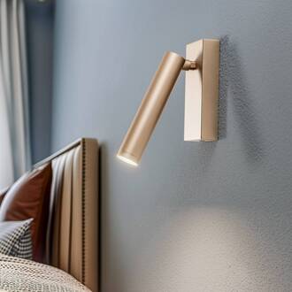 LED wandlamp Rulo, goud, staal, 3000 K