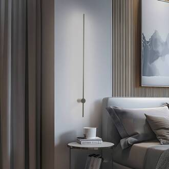 LED wandlamp SABER, olijfgroen, hoogte 120 cm, metaal 4.000 K