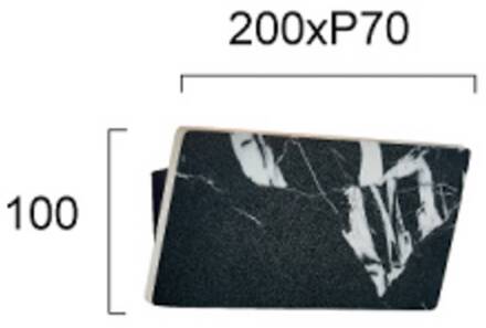 LED wandlamp Selena, breedte 20 cm, zwart, kunststeen zwart gemarmerd