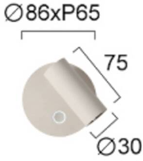 LED wandlamp Tara, wit, Ø 9 cm, metaal