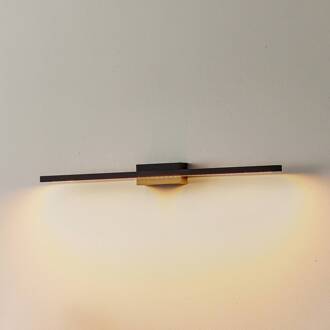 LED wandlamp Tolu, zwart, breedte 65 cm nikkel, chroom