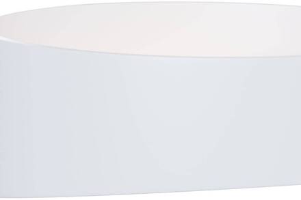LED wandlamp Trame, ovale vorm in wit