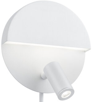 LED Wandlamp - Trion Marano - 8W - Warm Wit 3000K - Rond - Mat Wit - Aluminium